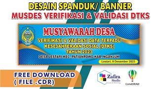 DESAIN SPANDUK MUSDES VERIFIKASI amp VALIDADI DTKS TH 2023 FREE DOWNLOAD CDR [upl. by Amber]