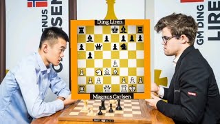 Magnus Carlsen vs Ding Liren The Ultimate Champions Showdown SICILIAN DEFENSE [upl. by Josephina]