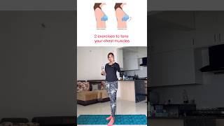 2 exercises to tone your chest muscles exercise fatloss fatburn weightloss motivation [upl. by Sheelah]