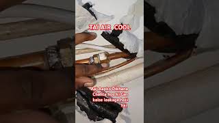 AC INSTALLATION GAS FILLING acrepairing funnyclips goodvibes [upl. by Ennaeirb]