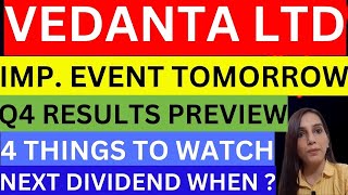 Vedanta Q4 Results  4 things to watch  vedanta dividend  Vedanta Q4 results preview  stocks [upl. by Sakiv653]