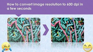 How to convert image resolution to 600 dpi in a few seconds [upl. by Ahsined]