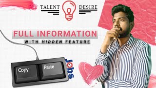 Talent Desire Full Information With Hidden Features  Online Typing Jobs For Beginners  Hindi [upl. by Eihctir]