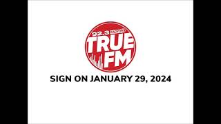 DWFM 923 MHz Radyo5 True FM Sign ON January 29 2024 [upl. by Elleahcim]