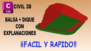 Balsa en Civil 3d con explanaciones [upl. by Orlanta]