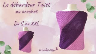 Comment faire un top au crochet  le débardeur Twist [upl. by Ahcim]