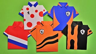 SHIRT VOUWEN van papier  Nederlands elftal  origami folding art [upl. by Rhine]