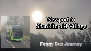 Newport to Shanklin Old Village journey in Fog Isle of Wight [upl. by Malcom]