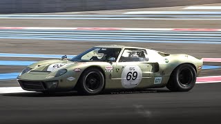 Ford GT40 Mk1s Racing on Track Start Warm Up Accelerations amp V8 Sound [upl. by Annav]