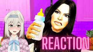 Kardashians At A Babysitting Job SIMGM The Kardasims Reaction [upl. by Acisse]