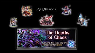 FFBE The Depths of Chaos  Boss Rush FFBE  All Missions [upl. by Aciret956]