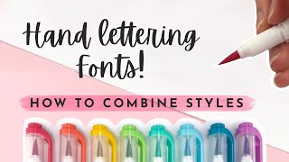 Hand Lettering Fonts How to Choose and Combine Different Lettering Styles in Calligraphy Quotes [upl. by Darell733]