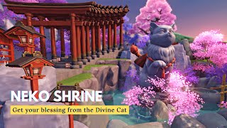 Neko Shrine 🐈  Genshin Serenitea Pot Design Silken Courtyard [upl. by Nylleoj]