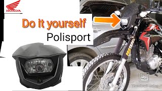 Installing polisport headligh assembly in Honda XR 150L paano diskarte Do it yourself hondaxr150 [upl. by Orms]