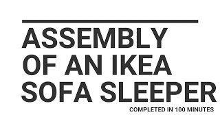 Assembly of an IKEA Sofa Sleeper  SANDBACKEN Sleeper Sectional [upl. by Ruthven]