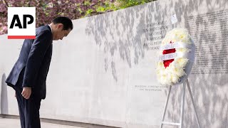 Japan PM Fumio Kishida visits memorial dedicated to Japanese Americans during WW2 [upl. by Ahser]