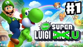 New Super Luigi U Walkthrough 100 HD  1 Acorn Plains Vs Boom Boom and Lemmy Koopa [upl. by Leeke339]