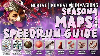 SPEEDRUN Season 4 Invasions  Mortal Kombat 1  ALL MAPS  ALL SKINS  ALL KLUE [upl. by Nassi]