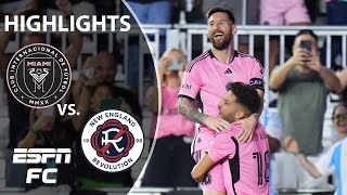 LIONEL MESSI HAT TRICK 😮 Inter Miami vs New England Revolution  MLS Highlights  ESPN FC [upl. by Tik]