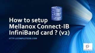 How to setup Mellanox ConnectIB InfiniBand card  v2 [upl. by Florette507]