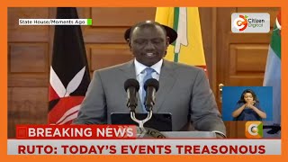 President Ruto addresses the Nation after protesters storm Parliament [upl. by Ayek]