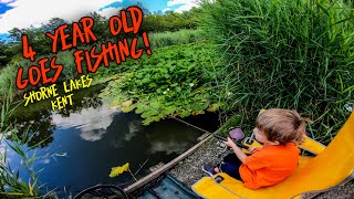 Fishing Shorne Lakes In Kent With My 4 Year Old Son [upl. by Ydnagrub908]