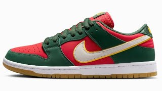 Nike Dunk SB”SuperSonics”Fir and Fire Red‘Let’s Look amp talk about it [upl. by Salokin130]