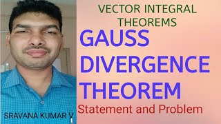 GAUSS DIVERGENCE THEOREM IN TELUGU vector integral Theorems [upl. by Ecille708]