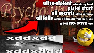 DOOM PSYCHOPHOBIA HIRES TEXTURES 3D MODELS 4K ULTRAXD 69 FPS FULL WALKTHROUGH Map01 [upl. by Ahsenit]