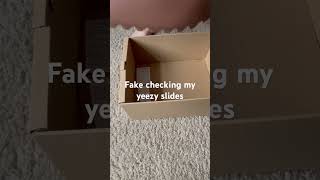 Fake checking yeezy slides [upl. by Irej]