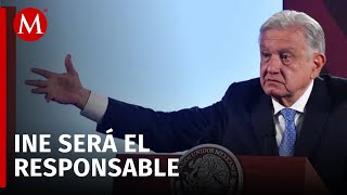 Le corresponde al INE lanzar convocatoria sobre elección de jueces magistrados en el PJ AMLO [upl. by Ecnerewal]