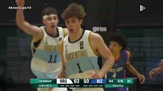 Americup U18  Highlights  Tyler Kropp vs Belice [upl. by Gower]