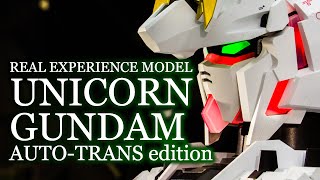 REAL EXPERIENCE MODEL UNICORN GUNDAM AUTOTRANS edition  ユニコーンガンダム display [upl. by Airel]