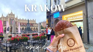 🇵🇱12 Krakow Poland  Market Square horse carriage🐴  Polish doughnut Packzi 🌹 [upl. by Ahsemo]