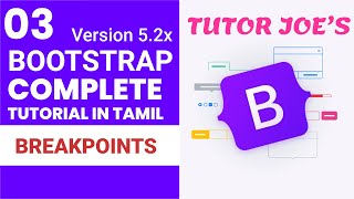 Bootstrap 5 Default Media Breakpoints  Tutor Joes  Tamil [upl. by Aisatan]