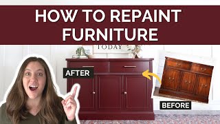 How to Repaint Furniture  A Complete Guide to Painting Furniture Like a Pro [upl. by Nolyarb]