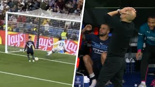 Pep Guardiola reacts Ferland Mendy Goal line Save vs Man City [upl. by Goeselt651]