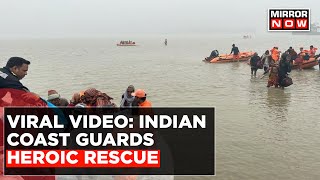 Viral Video Gangasagar Boat Accident  Watch Heroic Rescue By The Coast Guards  Top News [upl. by Nomelihp]