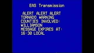 EAS Recreations 7  Tornado Warning for Jarrell TX 052797 [upl. by Entirb]