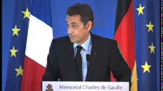 Inauguration du Mémorial Charles de Gaulle 34  discours de Nicolas Sarkozy [upl. by Akemhs]