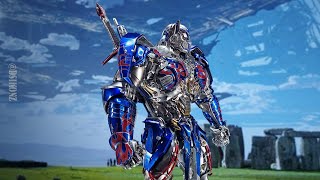 ThreeZero The Last Knight Optimus Prime DLX Transformers Figure Unboxing Review [upl. by Eardnoed336]