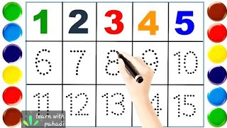 Learning 123 for kindergarten one two three 123 number 1 to 100 counting ABCDEF learnwithpahadi [upl. by Marlin]