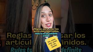 332 Rules to use indefinite articles in Spanish [upl. by Ramoj33]