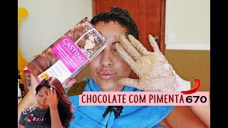 COLORAÇÃO CHOCOLATE COM PIMENTA 670 CASTING sem amônia Tonalizando em casa  Não Sou Dondoca [upl. by Mariana809]