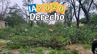 2020 worst derecho storm in world history cedar rapids ia compilation short church roof explodes [upl. by Egni]