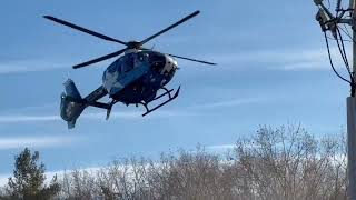 UMass Memorial LifeFlight Takeoff from MVA on Route 202 [upl. by Deer]