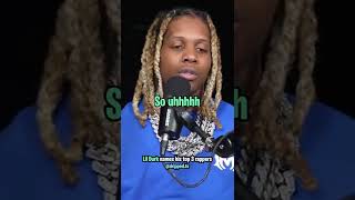 Lil Durk Names His Top 3 Rappers 💯 [upl. by Engud]