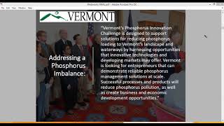 The Vermont Phosphorus Innovation Challenge [upl. by Bentlee172]