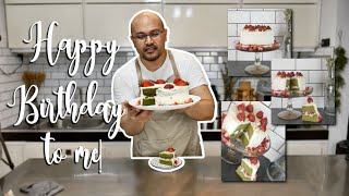 EASY Matcha Strawberry Shortcake Best Sponge Cake Recipe [upl. by Wake772]