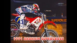 1991 AMA Supercross from Anaheim Stadium [upl. by Isolt]